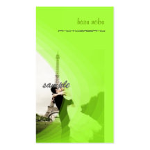Fluorescent green Photo template, add your own Business Card