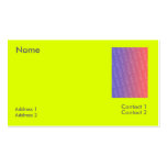 fluorescent yellow business cards