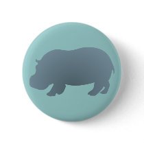 Flusspferd hippo hippopotamus button