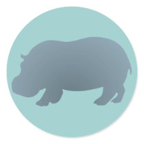 Flusspferd hippo hippopotamus sticker