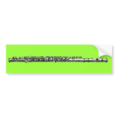 Flute Bumper Sticker by Kinder_Kleider