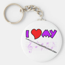 Flute Love Key Chains
