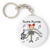 Flute Player T-shirts and Gifts Keychains