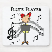 Flute Player T-shirts and Gifts Mousepad