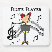 Flute Player T-shirts and Gifts Mousepad