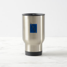 Flute with Blue Treble Clef Background Coffee Mug