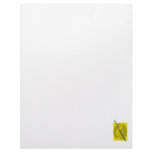 Flute with yellow treble clef design image personalized letterhead