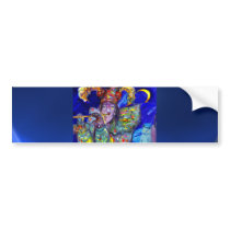 FLUTIST IN BLUE / Venetian Carnival Night Bumper Sticker