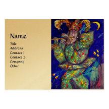 FLUTIST IN BLUE / Venetian Carnival Night Business Card