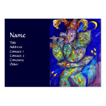 FLUTIST IN BLUE / Venetian Carnival Night Business Card