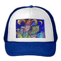 FLUTIST IN BLUE / Venetian Carnival Night Trucker Hats