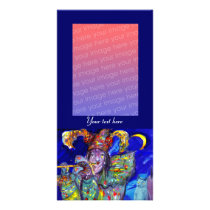 FLUTIST IN BLUE / Venetian Carnival Night Photo Greeting Card