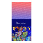 FLUTIST IN BLUE / Venetian Carnival Night Customized Photo Card