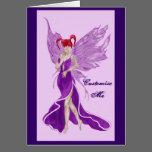 Flutterby Fae (Grape) Greetings Cards cards