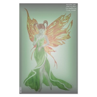Flutterby Fae (Ivy) Stationery Paper by Lace9lives