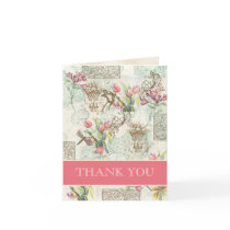 Flutterbyes 'n Tulips Elegant Wedding Thank You