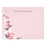 Fluttering Butterflies Flat Thank You Cards Personalized Announcement