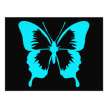 Fluttering Sky Blue Butterfly Silhouette Photograph