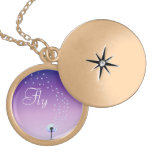 Fly and be free little dandelion seed - Purple Locket