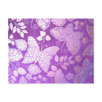 fly by butterfly design post card