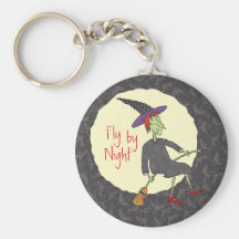 Fly by Night  Witch Keychain