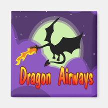 Fly Dragon Airways Refrigerator Magnet