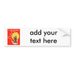 Fly fisherman casting reel with fishing lure bait bumper stickers