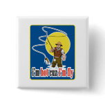 fly fisherman fishing bait pinback button