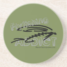 Fly Fishing Addict Drink Coaster