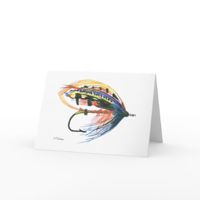 Fly Fishing Blank Greeting Card by brooktroutdesign