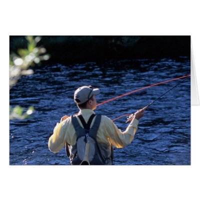 Fly Fishing Colorado Greeting Card by nlarson
