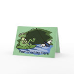 Fly Fishing Frog Greeting Card