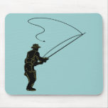 Fly Fishing in Waders Mouse Pad