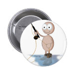 Fly fishing light skin pinback buttons