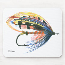 Fly Fishing Lure Art Mousepads