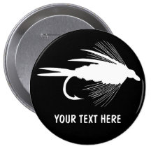 Fly Fishing lure to Personalize Button