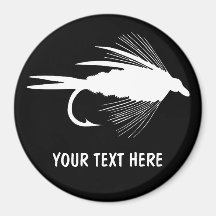 Fly Fishing lure to Personalize Fridge Magnets