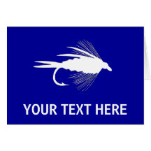 Fly Fishing lure to Personalize Greeting Cards