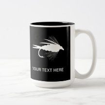 Fly Fishing lure to Personalize Mugs