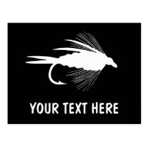 Fly Fishing lure to Personalize Postcards