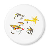 Fly Fishing Lures Fridge Magnet