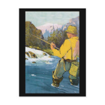 fly fishing Pstcard Post Card