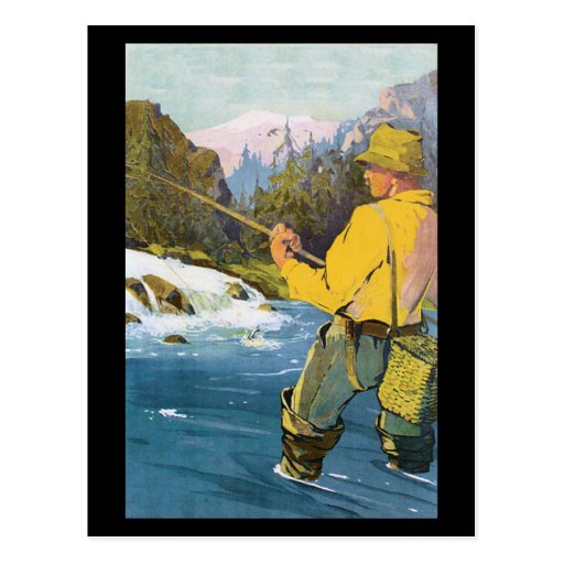 fly fishing Pstcard Post Card