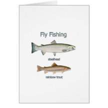 Fly Fishing Rainbow Trout - Steelhead Greeting Card