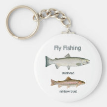 Fly Fishing Rainbow Trout - Steelhead Keychains