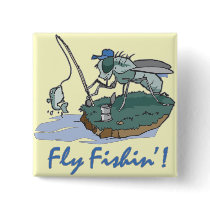 Fly Fishing T-shirts and Gifts Pin
