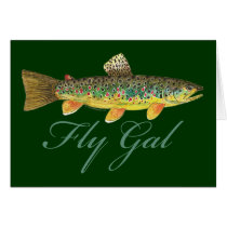 Fly Fishing Woman Cards