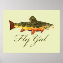 Fly Fishing Women Posters