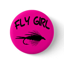 FLY GIRL PINBACK BUTTONS