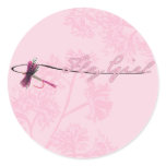 Fly Girl Round Stickers